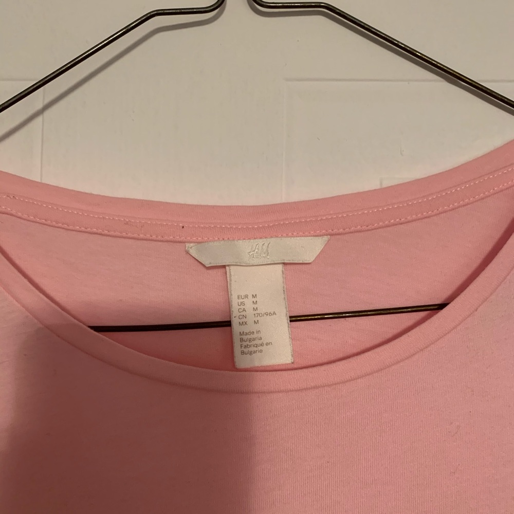 BABY PINK RUFFLE PEPLUM TSHIRT